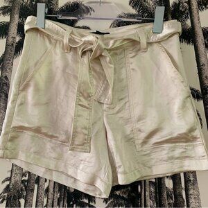 Banana Republic white satiny shorts